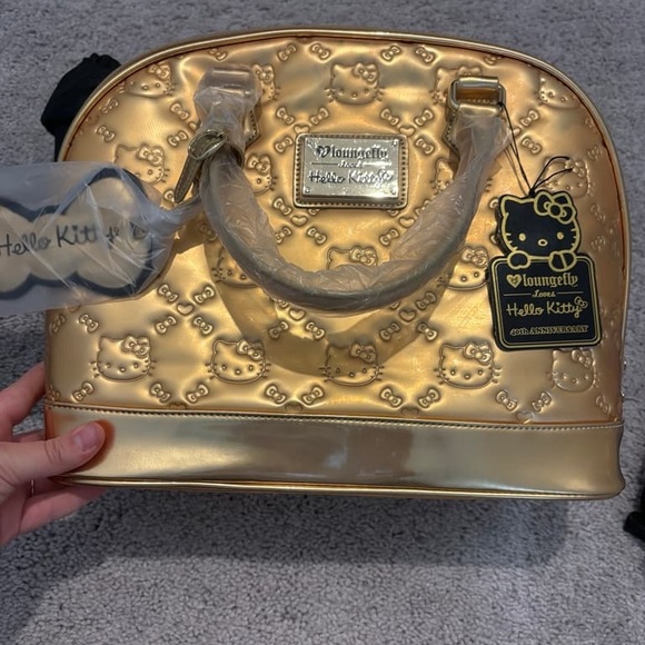 Loungefly Handbags - Loungefly Hello Kitty Gold Embossed Women's Bag
